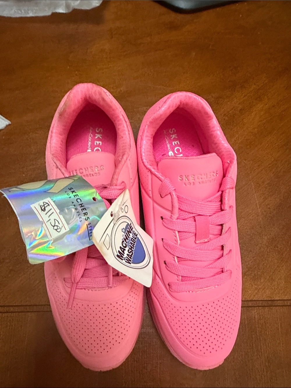 Skechers Hot Pink Women's Lace-Up Sneakers